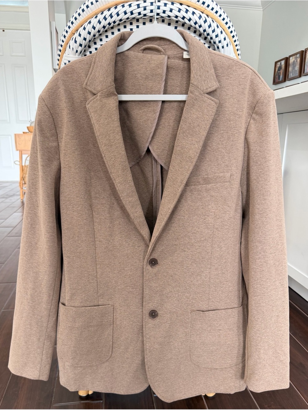 Hawker Rye Heathered Knit Blazer Jacket Brown Tan Men's Size XL Tall